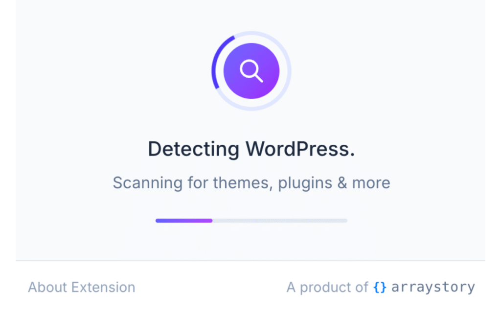 WordPress detection in progress