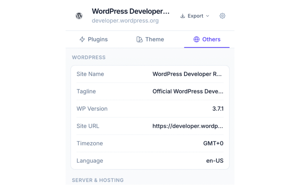 WordPress detection in progress